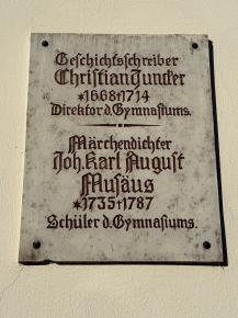 Johann Karl August Musäus (1735-1787) (Wandtafel) (Eisenach)